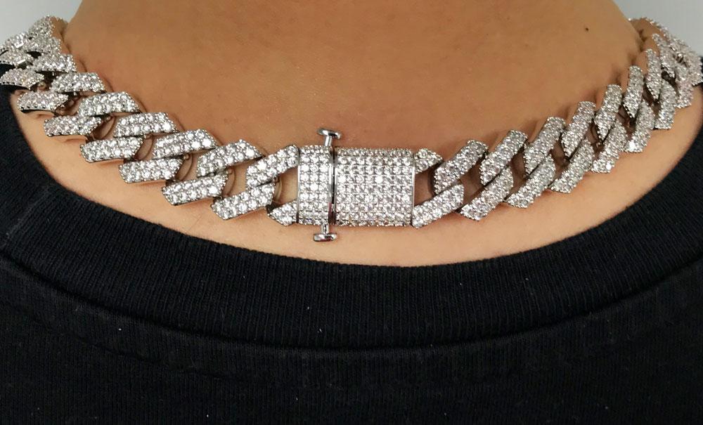 Turkish Cuban Bling Bling Chain 14MM White / Yellow Gold Yellow Gold 18" HipHopBling