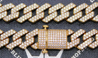 Turkish Cuban Bling Bling Chain 14MM White / Yellow Gold Yellow Gold 18" HipHopBling