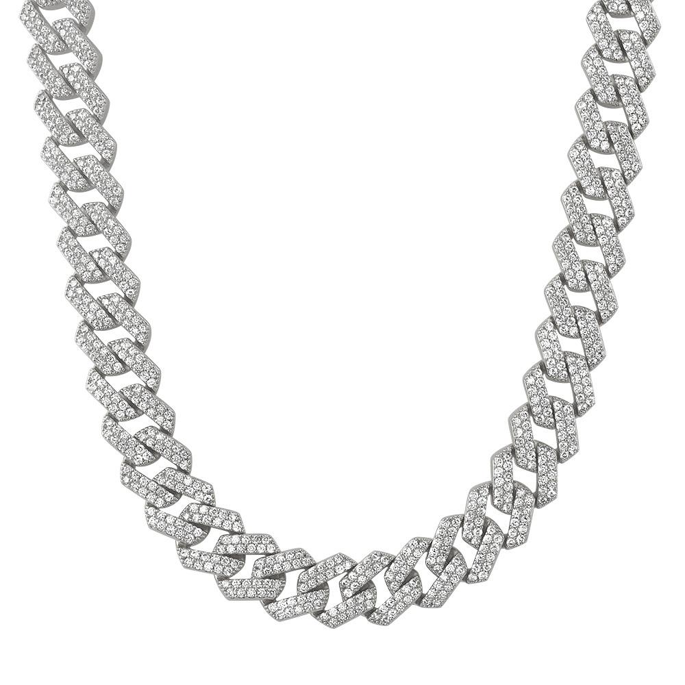 Turkish Gold Cuban 14MM Wide CZ Bling Bling Chain Yellow Gold 18" HipHopBling