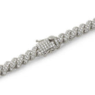 Twisted Rope Iced Out Hip Hop Bracelet White Gold 7" HipHopBling