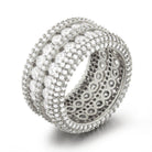Ultimate Boss Bling Bling CZ Eternity Mens Ring in Rhodium 7 HipHopBling