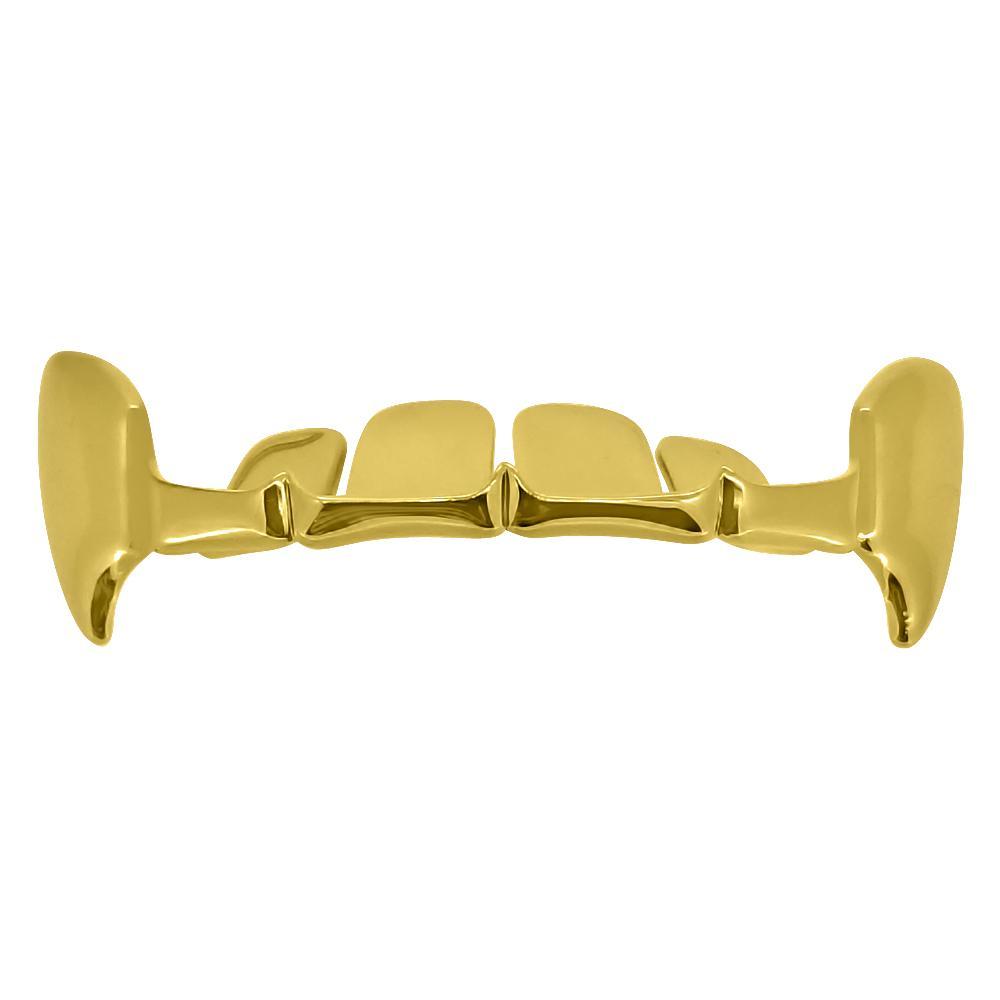 Vampire Gold Grillz Half Open Teeth Top HipHopBling