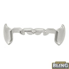 Vampire Silver Grillz Half Open Bottom Fang Teeth HipHopBling
