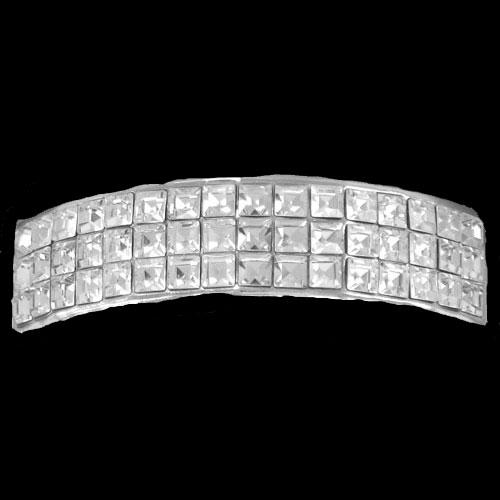 VIP Triple Princess Ice Bar TOP Grill Iced Out Silver Tone Teeth Hip Hop Grillz HipHopBling
