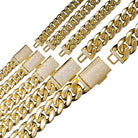 VVS Moissanite Miami Cuban Chain Steel / .925 Silver 8MM White Gold 18" HipHopBling