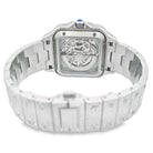 VVS Skeleton Moissanite Iced Out Auto Square Steel Watch Yellow Gold HipHopBling