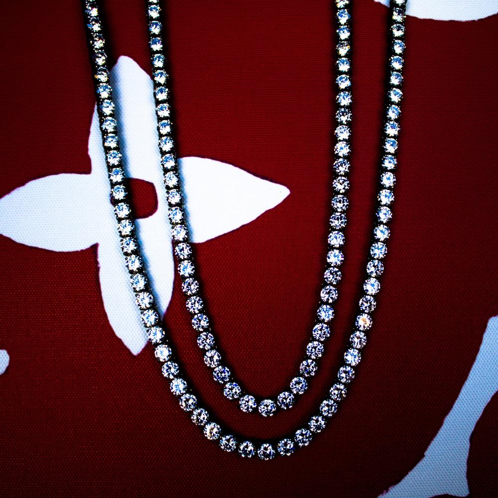 VVS Tennis Chain White Gold 10MM 16" HipHopBling