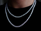VVS Tennis Chain White Gold 4MM 16" HipHopBling