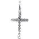 Wavy Baguette Cross VVS Moissanite Pendant 2.88cttw .925 Sterling Silver HipHopBling