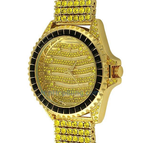 Wavy Lemonade Custom Watch & 6 Row Band 7 HipHopBling
