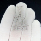We The Best Small Iced Out Hip Hop Pendant White Gold HipHopBling