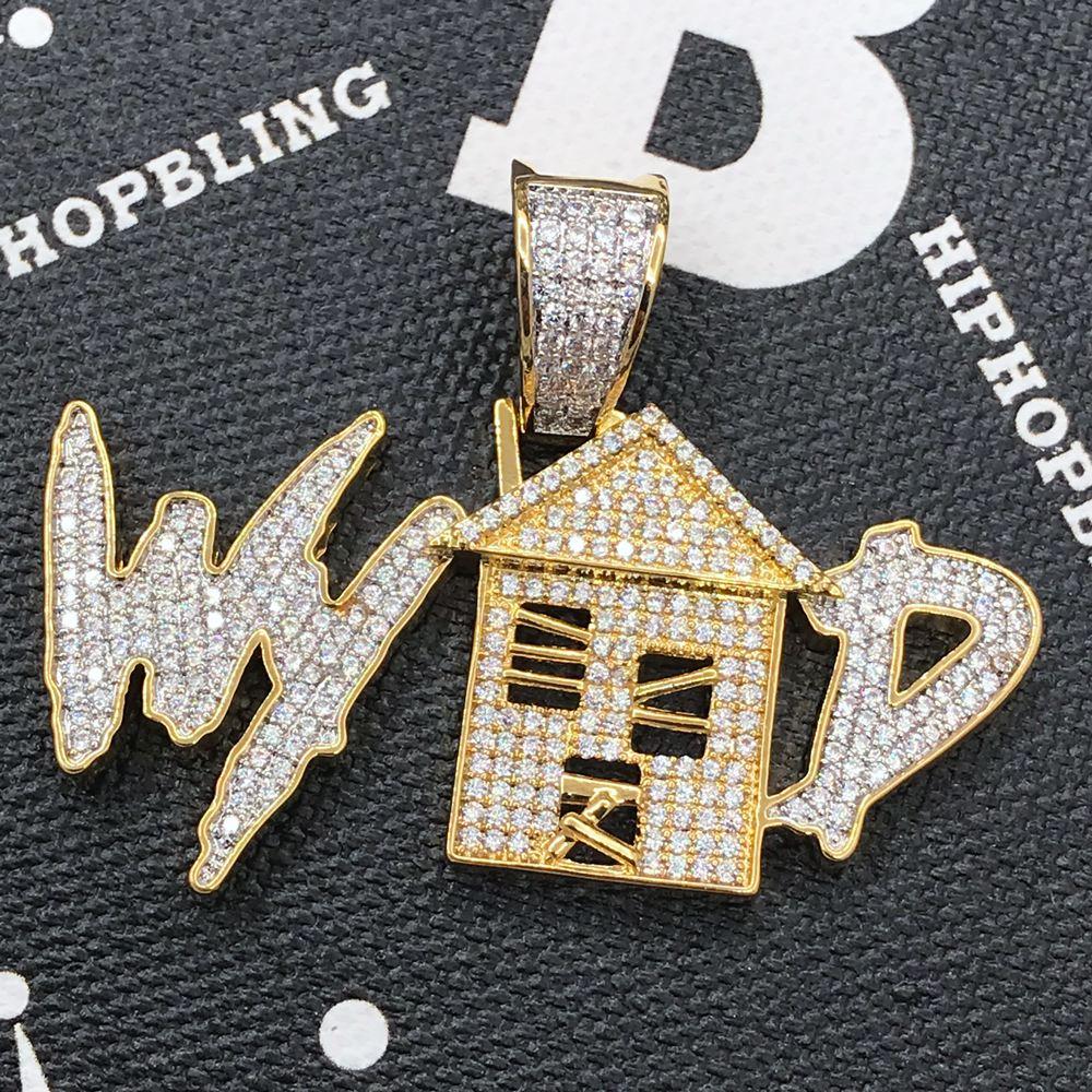 What Your Trap Do CZ Hip Hop Bling Bling Pendant Yellow Gold HipHopBling