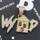 What Your Trap Do CZ Hip Hop Bling Bling Pendant Yellow Gold HipHopBling