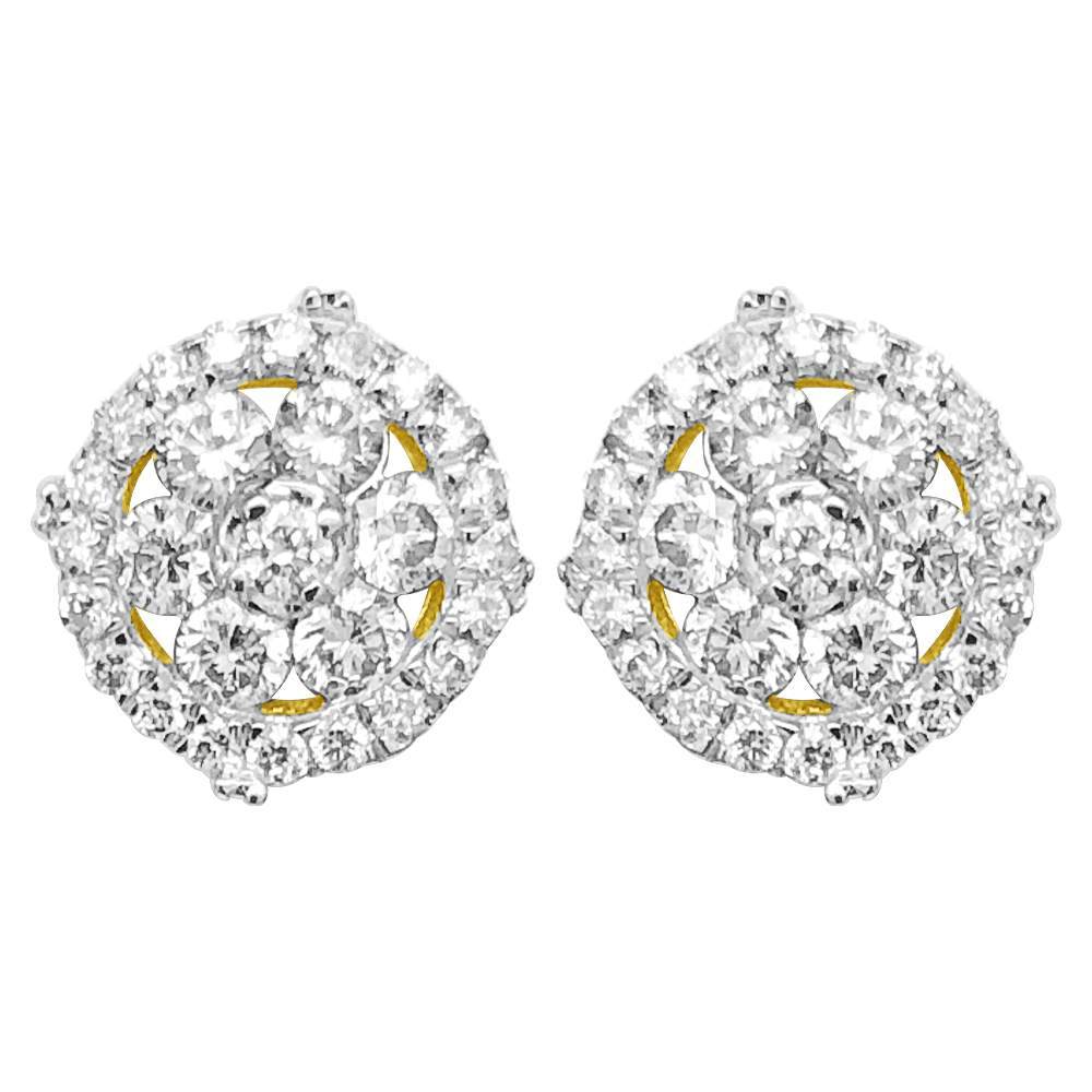 Wheel Diamond Earrings .51cttw 10K Yellow Gold HipHopBling