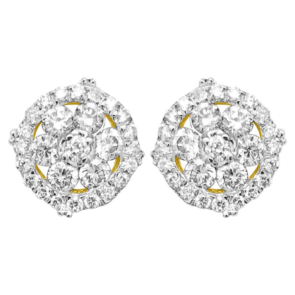 Wheel Diamond Earrings .51cttw 10K Yellow Gold HipHopBling