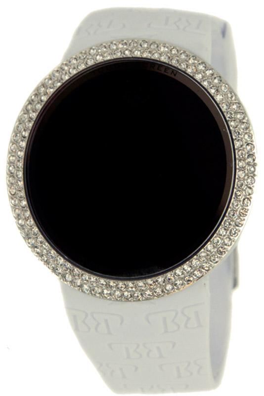 White Touch Screen Digital Watch Bling Bling HipHopBling
