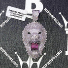 Wild Animal CZ Hip Hop Bling Bling Pendant Yellow Gold HipHopBling