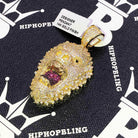 Wild Animal CZ Hip Hop Bling Bling Pendant Yellow Gold HipHopBling