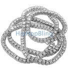 Womens 1 Row Bling Bling Tennis Necklace 16 Inches HipHopBling