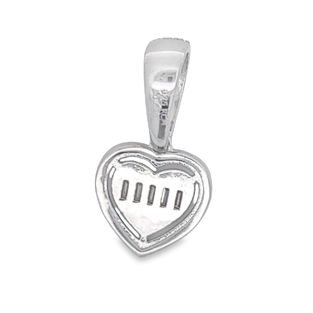Womens Heart Baguette VVS Moissanite Pendant .925 Sterling Silver HipHopBling