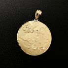 World is Mine Globe DC 10K Yellow Gold Pendant HipHopBling