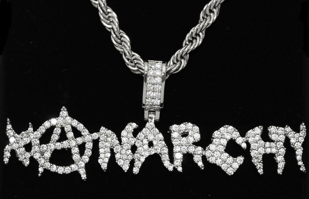 Xanarchy Iced Out Official Pendant & Chain | Lil Xan White Gold HipHopBling