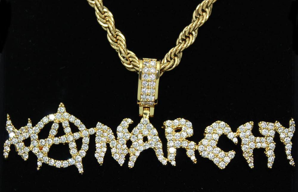Xanarchy Iced Out Official Pendant & Chain | Lil Xan Yellow Gold HipHopBling