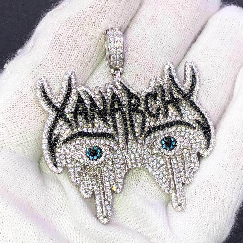 Xanarchy Lil Xan Face Official Pendant | .925 Silver .925 SILVER / WHITE GOLD HipHopBling