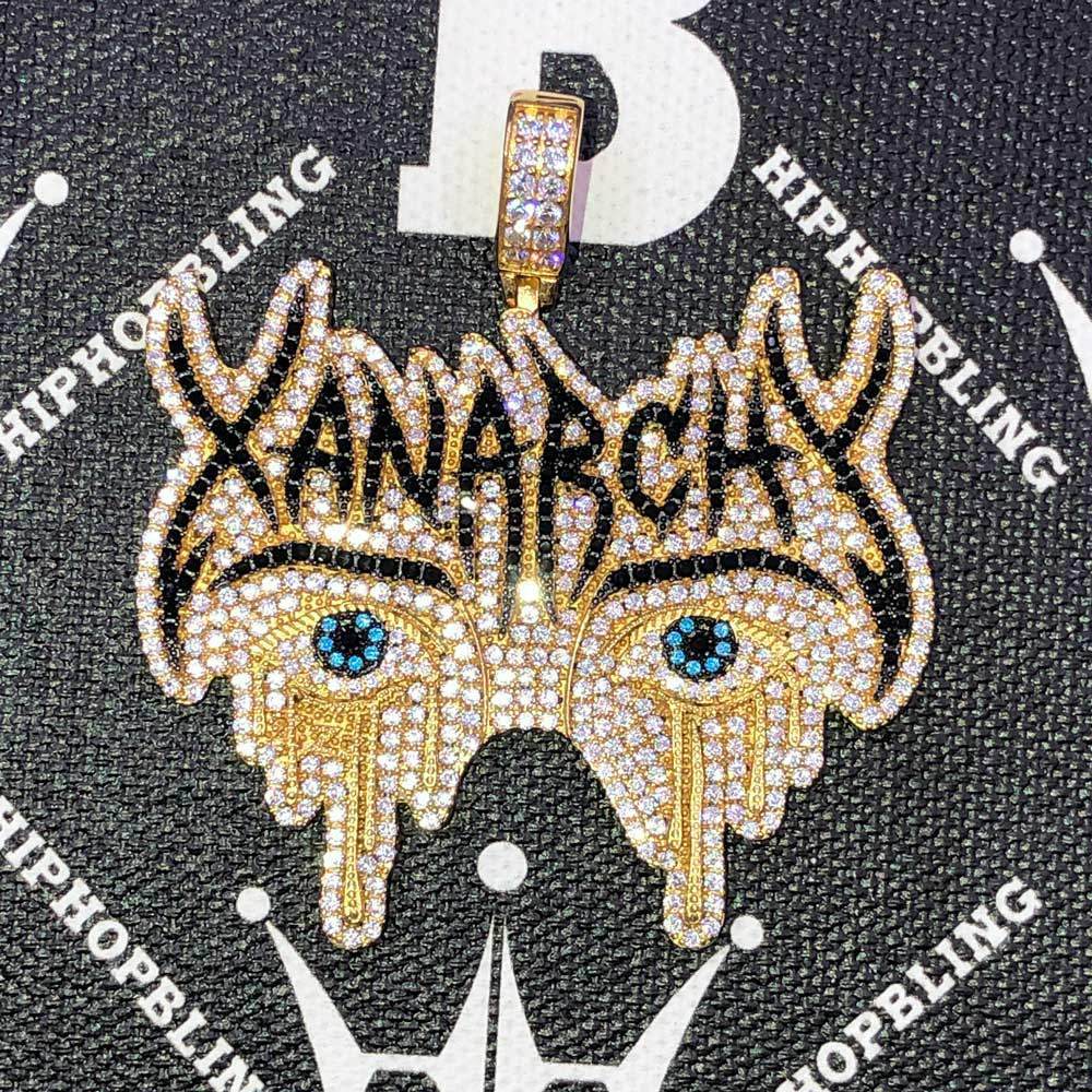 Xanarchy Lil Xan Face Official Pendant | .925 Silver .925 SILVER / YELLOW GOLD HipHopBling