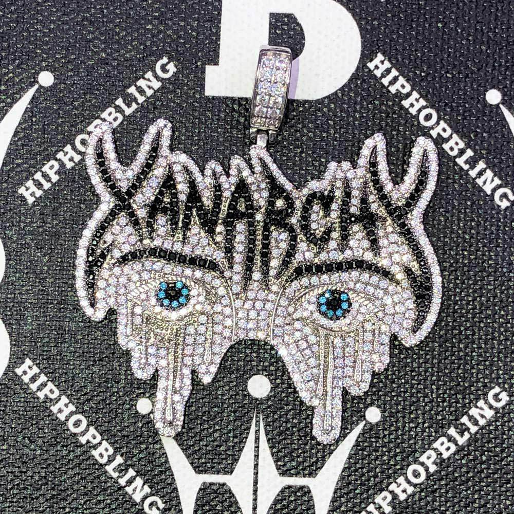 Xanarchy Lil Xan Face Official Pendant | .925 Silver .925 SILVER / YELLOW GOLD HipHopBling