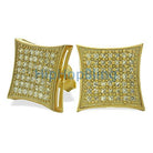 XL Kite Gold Vermeil CZ Micro Pave Earrings .925 Silver HipHopBling