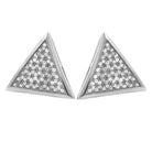 XL Triangle CZ Micro Pave Iced Out Earrings HipHopBling