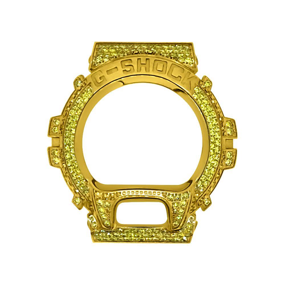 Yellow Stainless Steel Case Bezel for Casio G Shock DW6900 HipHopBling