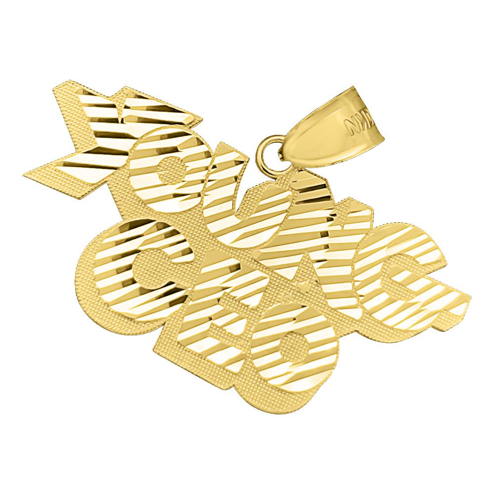 YOUNG CEO DC 10K Yellow Gold Pendant HipHopBling
